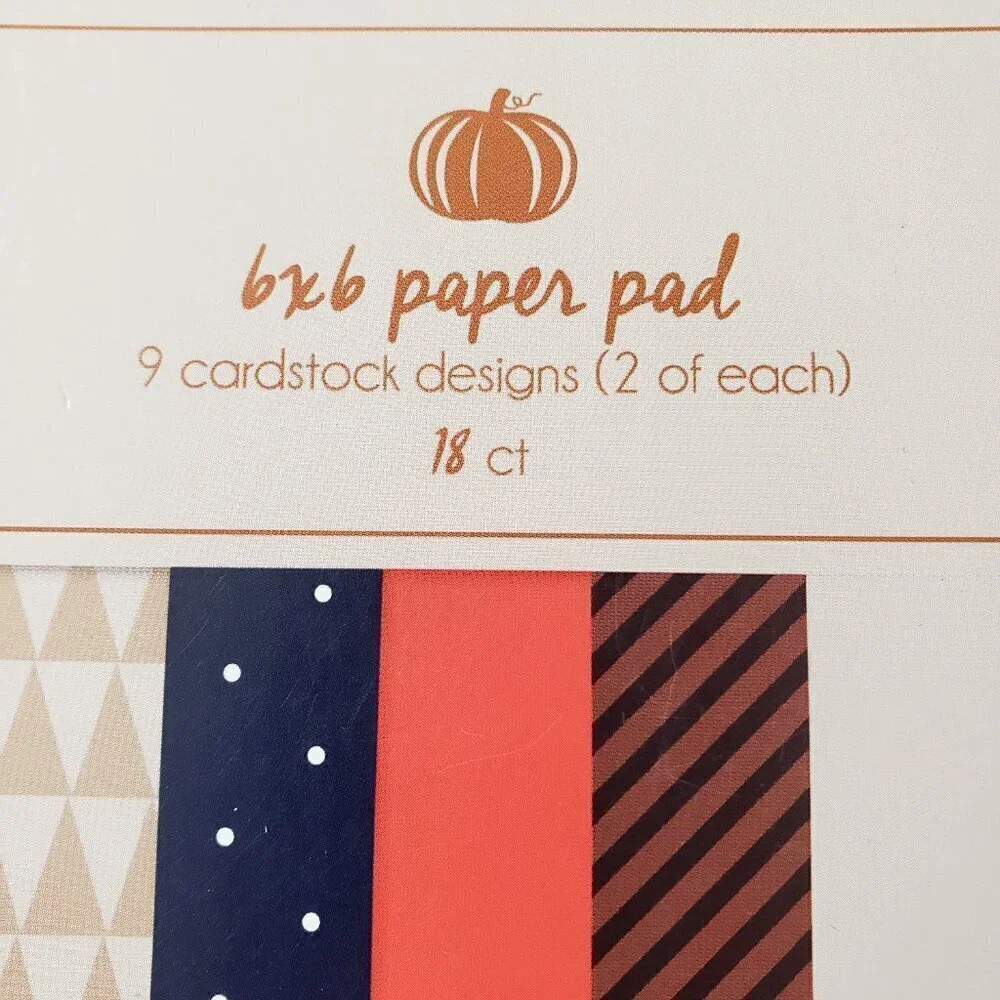 Set of 9,  6x6 18ct per pad Card Stock (total of 162 pages)